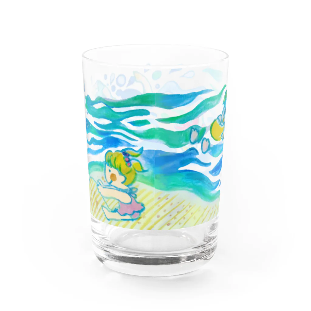 ててのお店の海DA! Water Glass :back