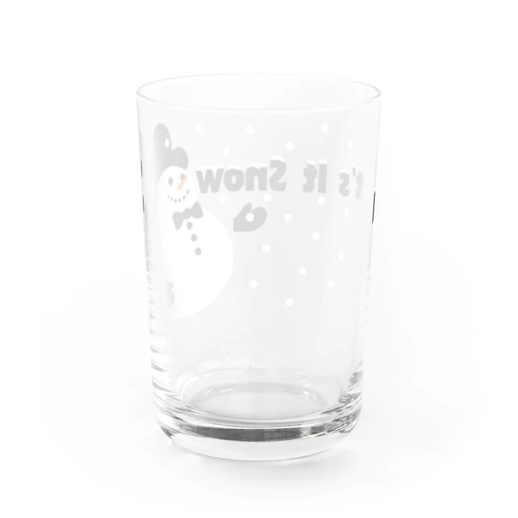 キッズモード某のLet it snow Water Glass :back