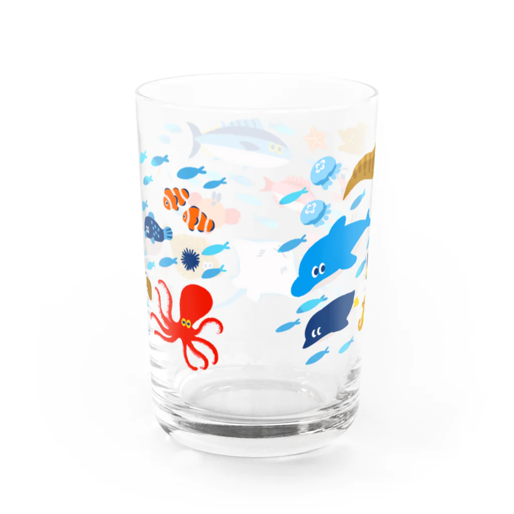 トマトマーケットのカニと海の仲間たち Water Glass :back