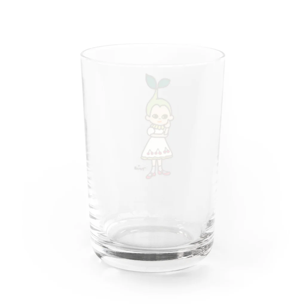 mio_urakamiのさくらんぼガール Water Glass :back