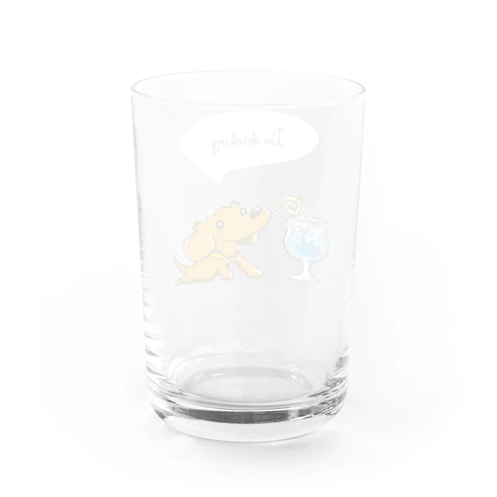 スーパーわんわんズのドリンクわんこ Water Glass :back