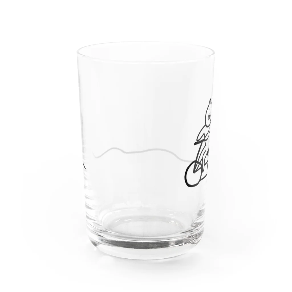 けちゃっぷごはんのお店の自転車ねこ（スイスイバージョン） Water Glass :back