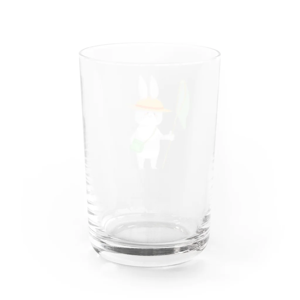 ZooSMallの全力で夏を楽しむウサギ Water Glass :back