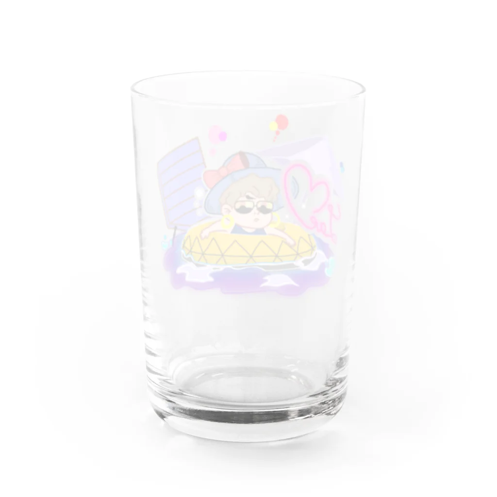 H'WOOD DATEのナイトプールの女のコ Water Glass :back