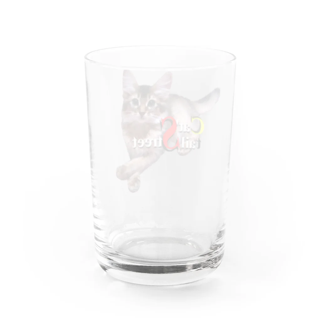 Cat's tail-street/SUZURIのCat's tail-street ロゴ Water Glass :back