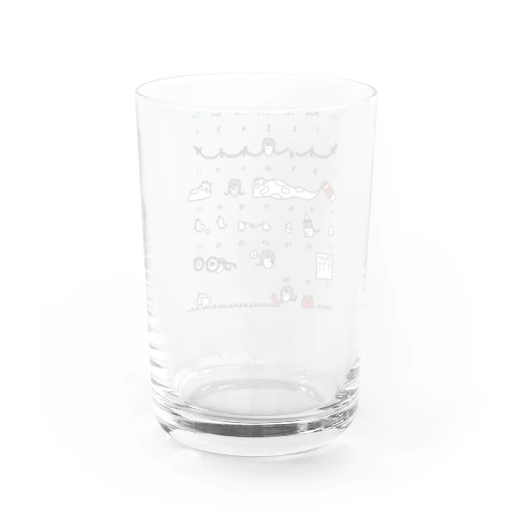 TSUKIMEKURIのカレンダーガール Water Glass :back