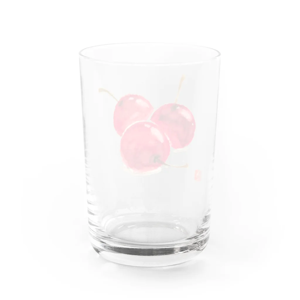 さな笑ART工房のさくらんぼず Water Glass :back