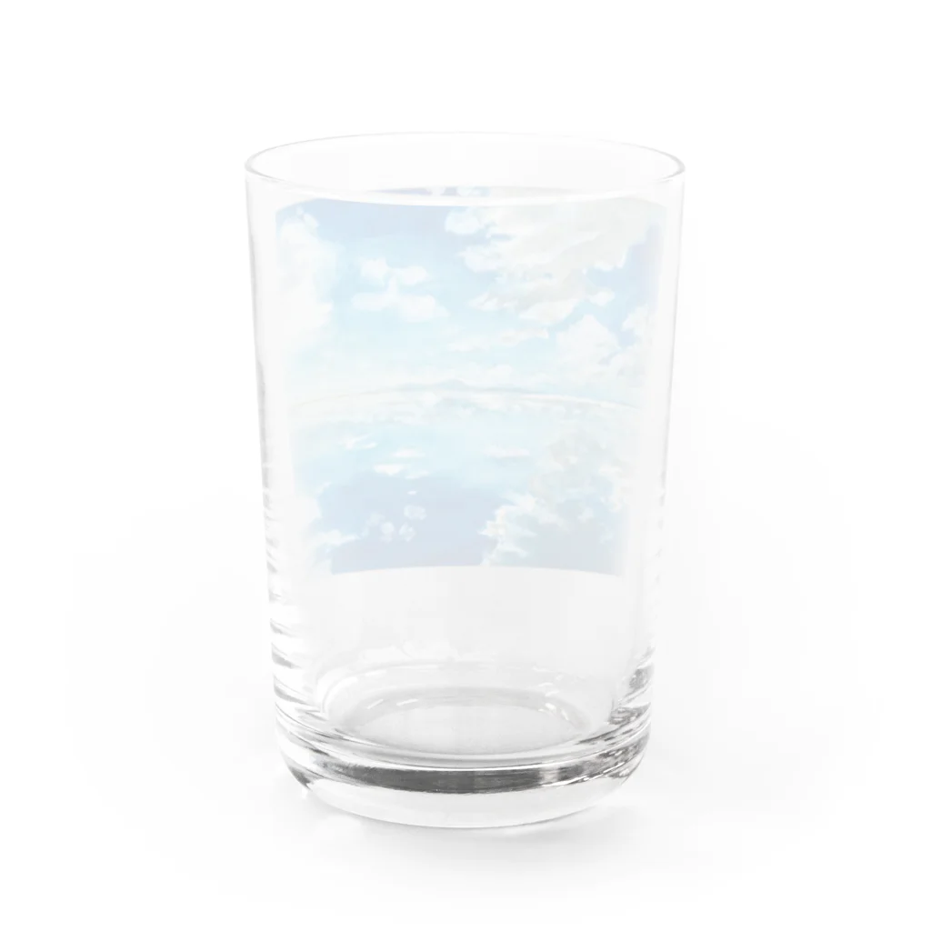 かおるの工房の青い Water Glass :back