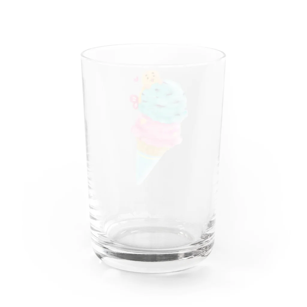 だるいエビフライのハッピーアイスクリーム Water Glass :back