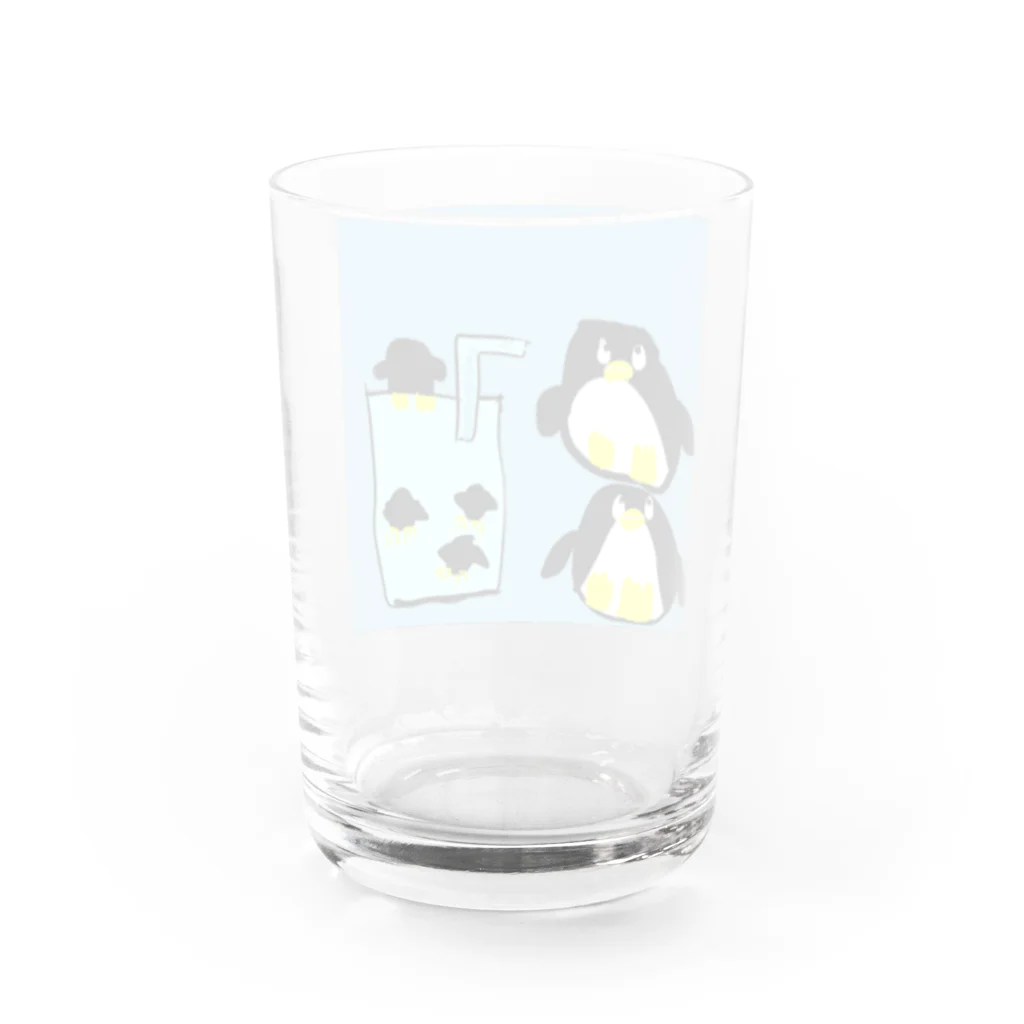 こぶたの戦国ショップのぺんぎんジュース Water Glass :back