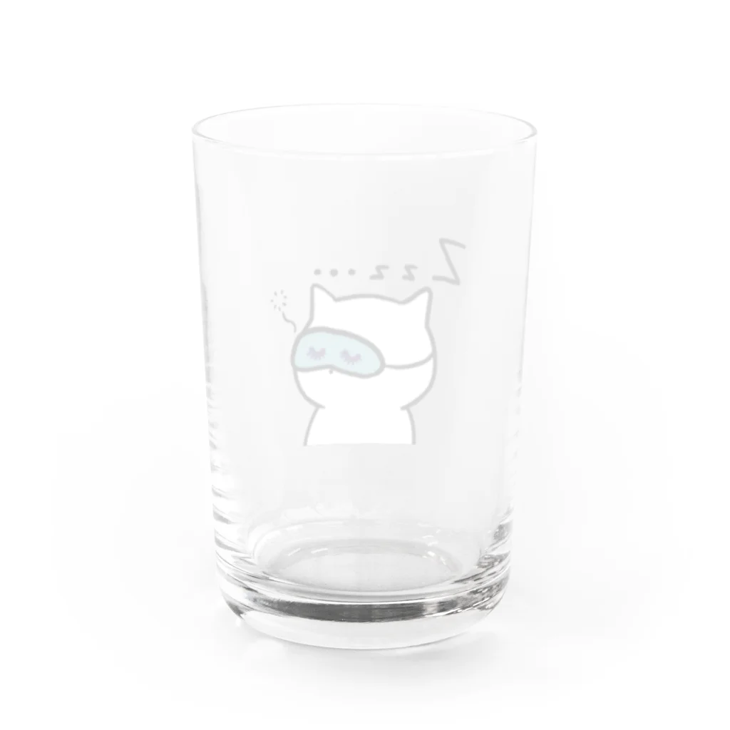 Sakichiさんのアトリエの顔が寄ってるねこ Water Glass :back