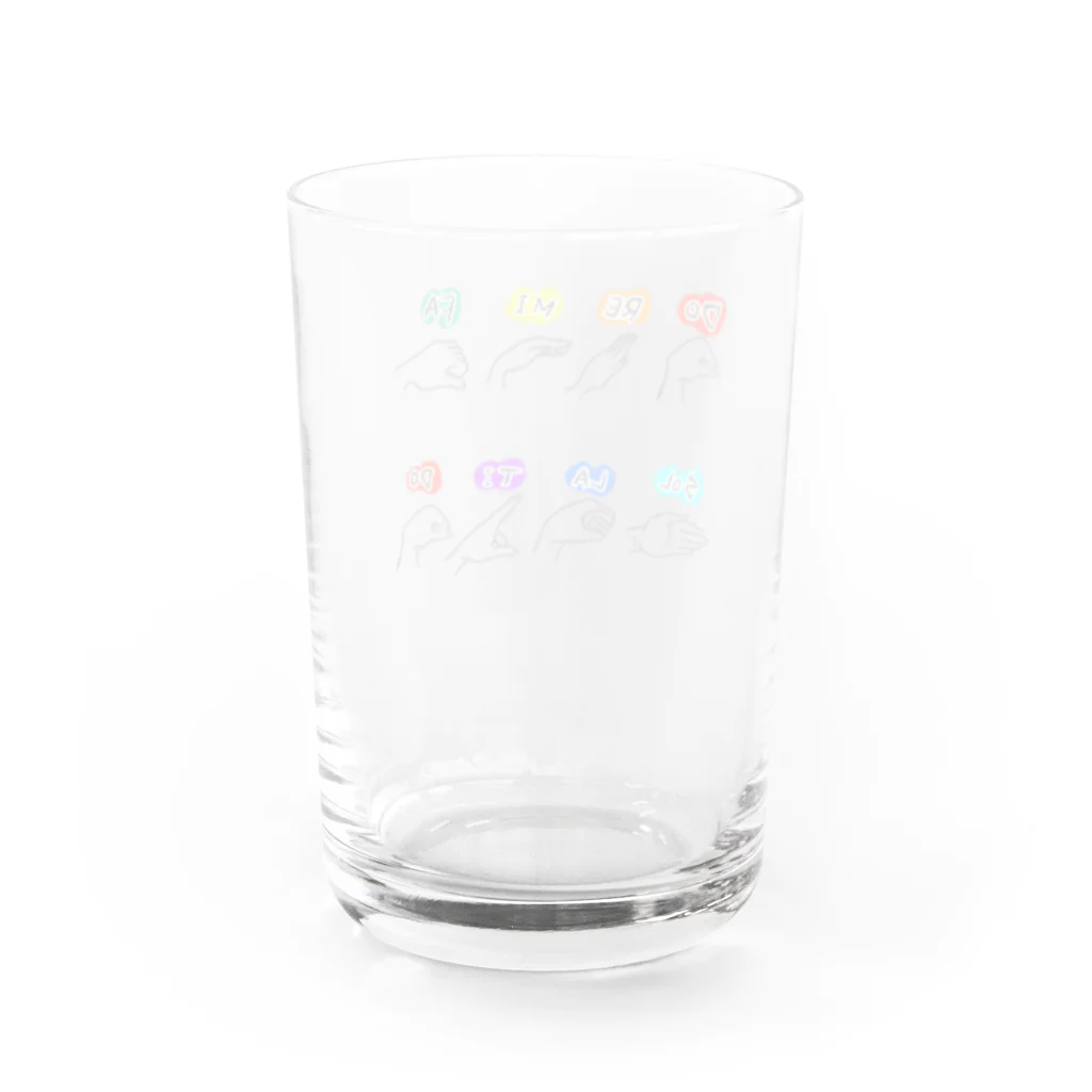 Coi_Galleryのドレミファハンドサイン Water Glass :back