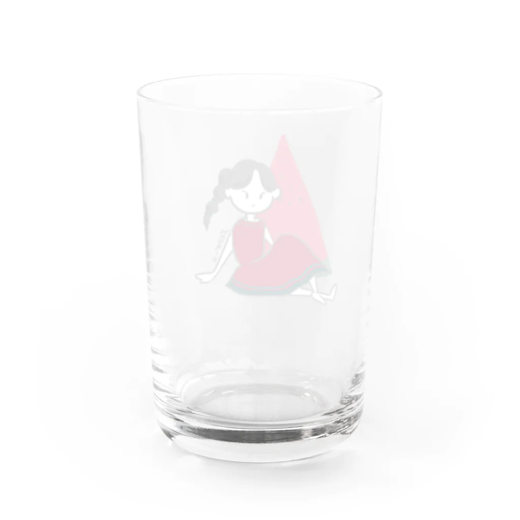 Machi.Kのスイカガール Water Glass :back