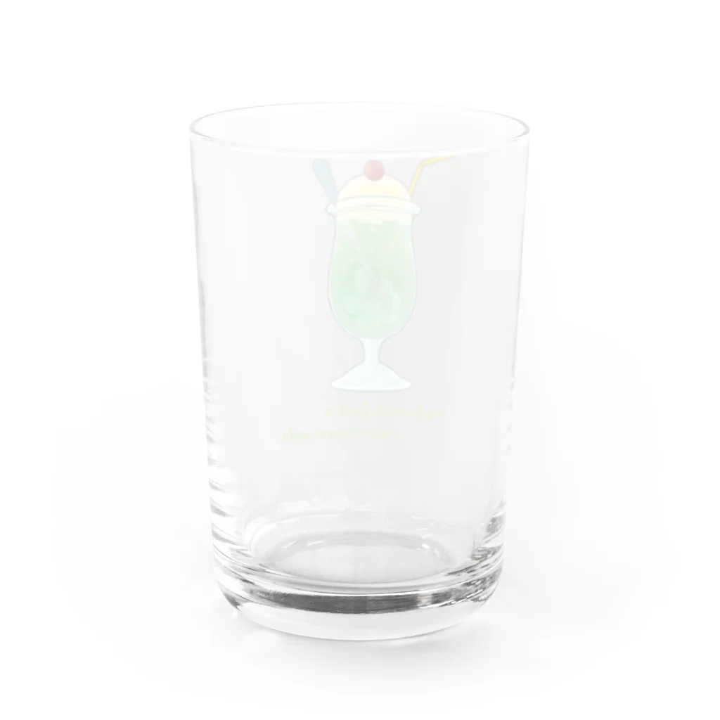 アオフジマキのメロンクリームソーダ Water Glass :back