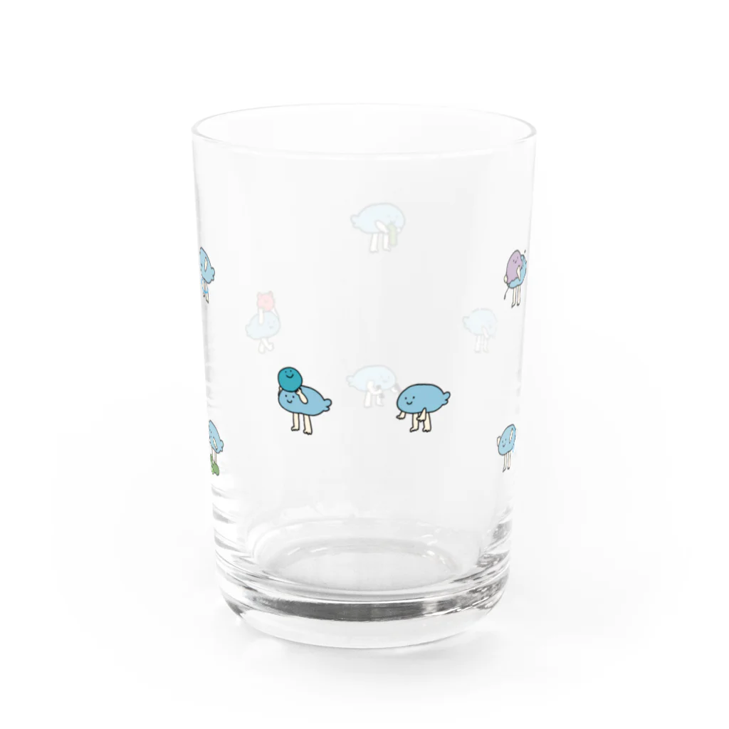 ぽんたはうすのパワフルなおさかなさん Water Glass :back