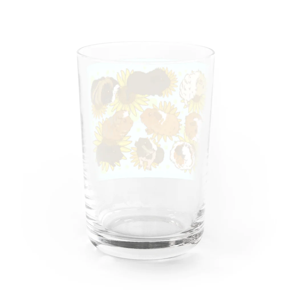 Lichtmuhleのサマーカットモルとスキニーモルとひまわり Water Glass :back