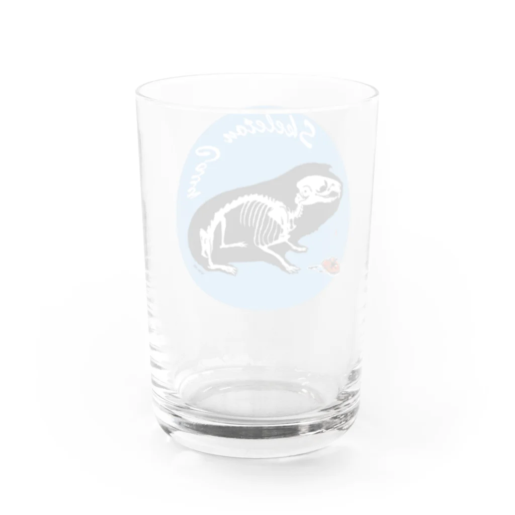 ごまーみんのスケルトンモルモット Water Glass :back