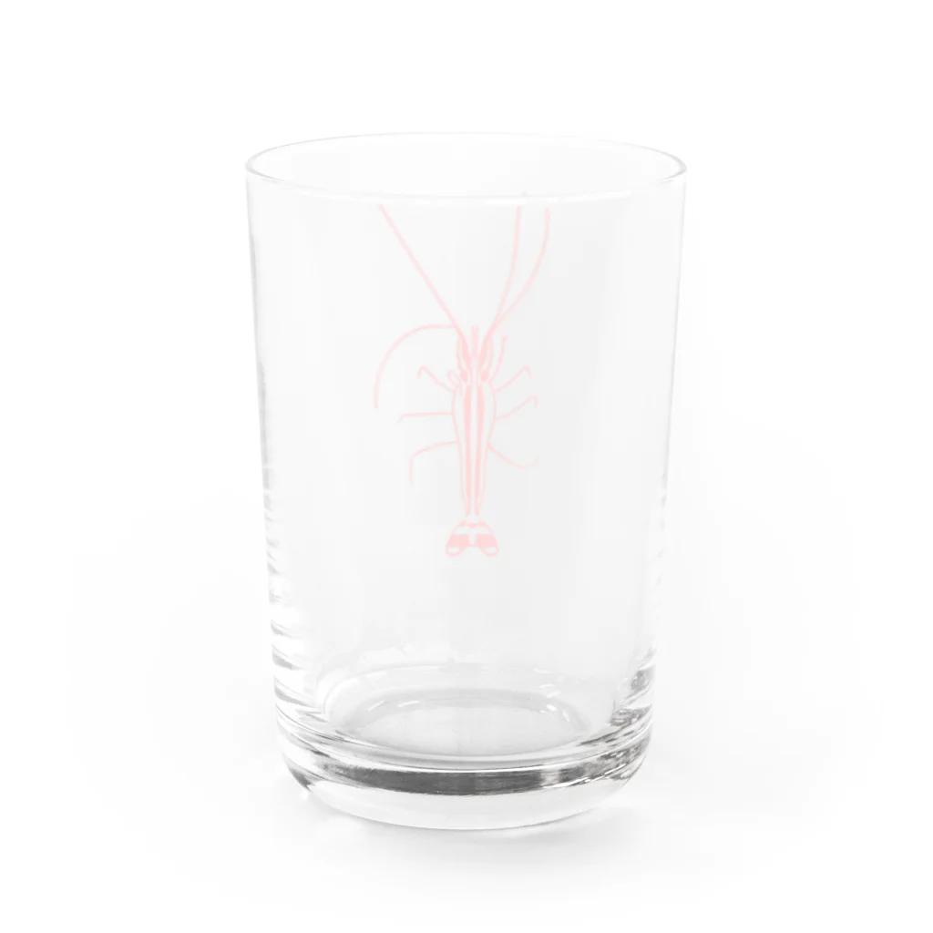 穂純の頭をかくえび Water Glass :back