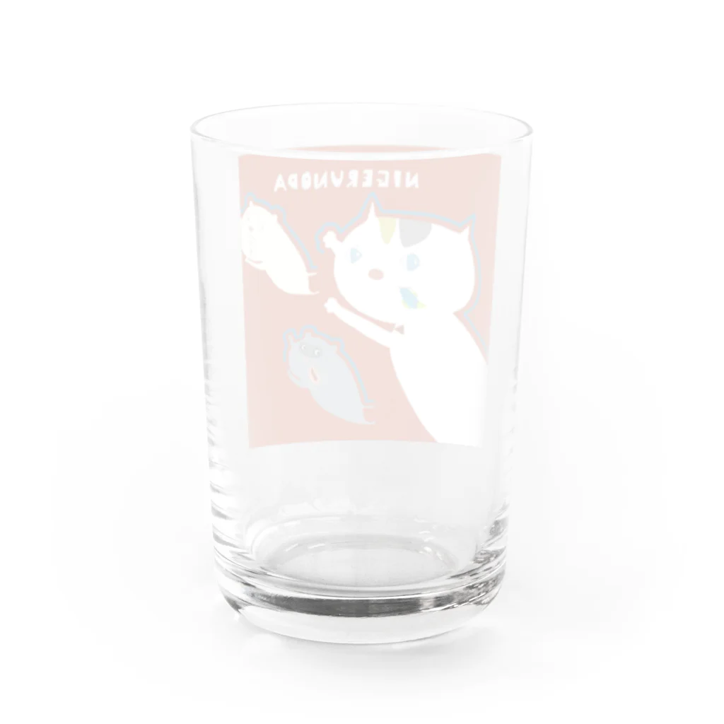 itatitatiのイタチとヌッコ Water Glass :back