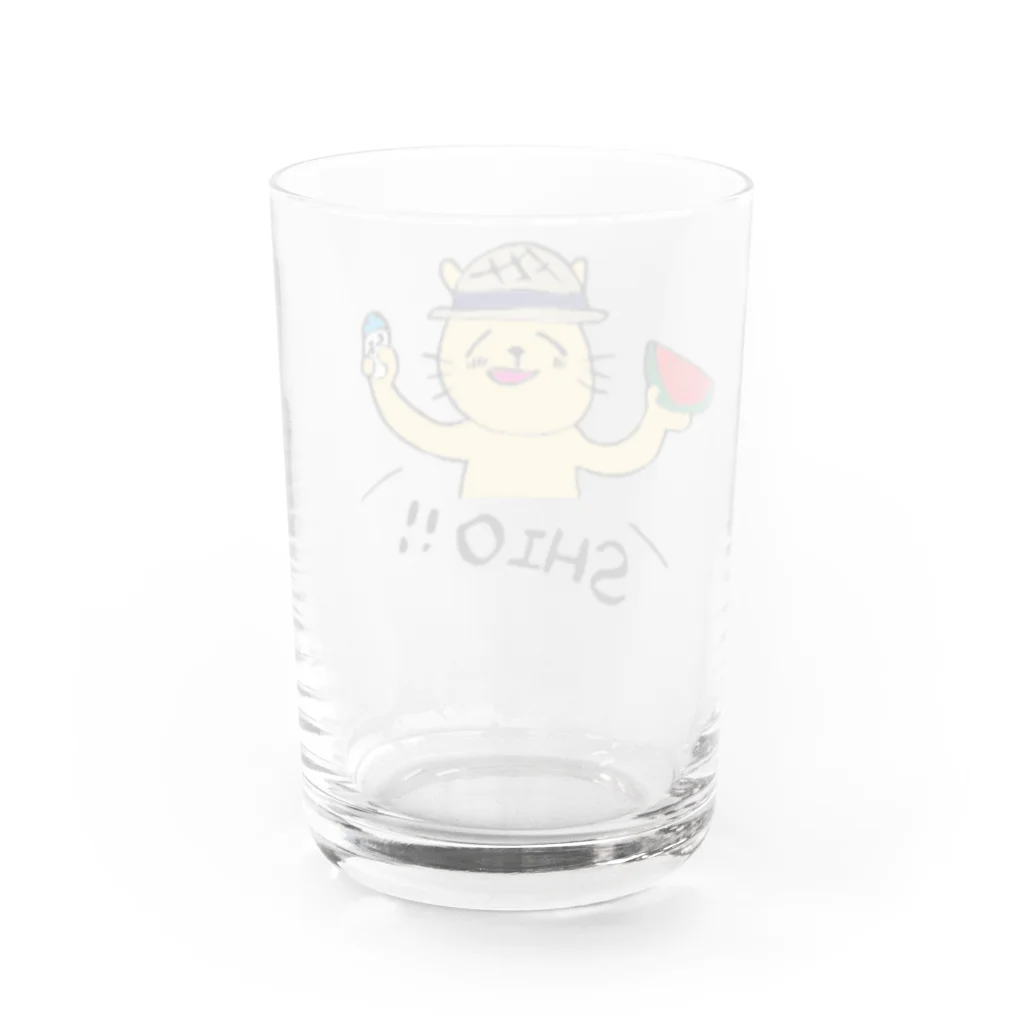 ムラセさんのどうぶつのスイカには塩！ Water Glass :back