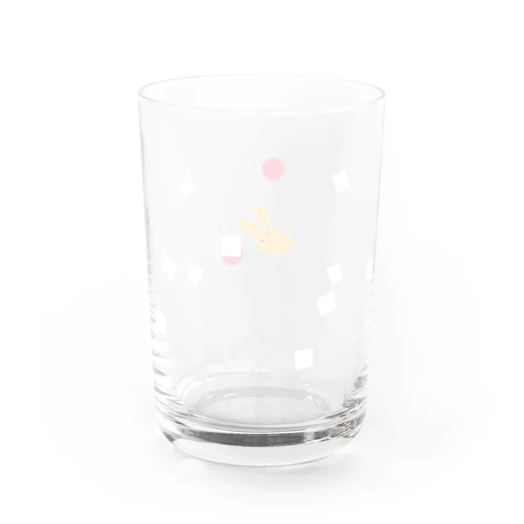 うさぎのらみゅうさのらみゅうさひんやり🍒 Water Glass :back