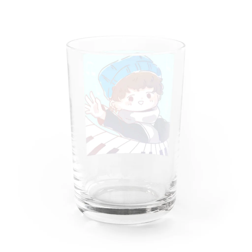 Hakurot_officialのピアノ男子 可愛いイラスト Water Glass :back