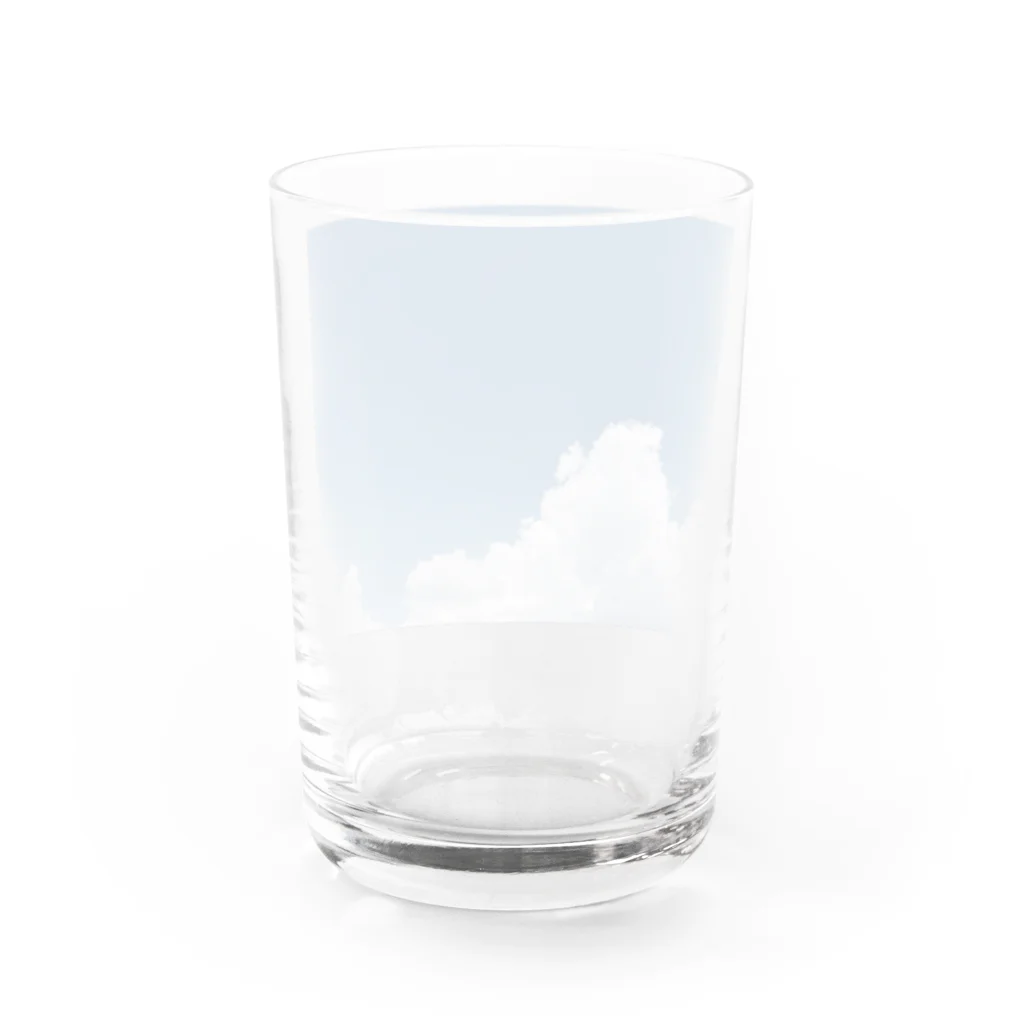 笹塚茶々丸の夏を感じる青空のグラス Water Glass :back