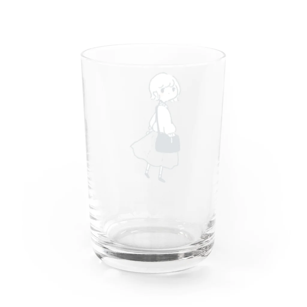 ヤシの実。の揺れるスカート Water Glass :back