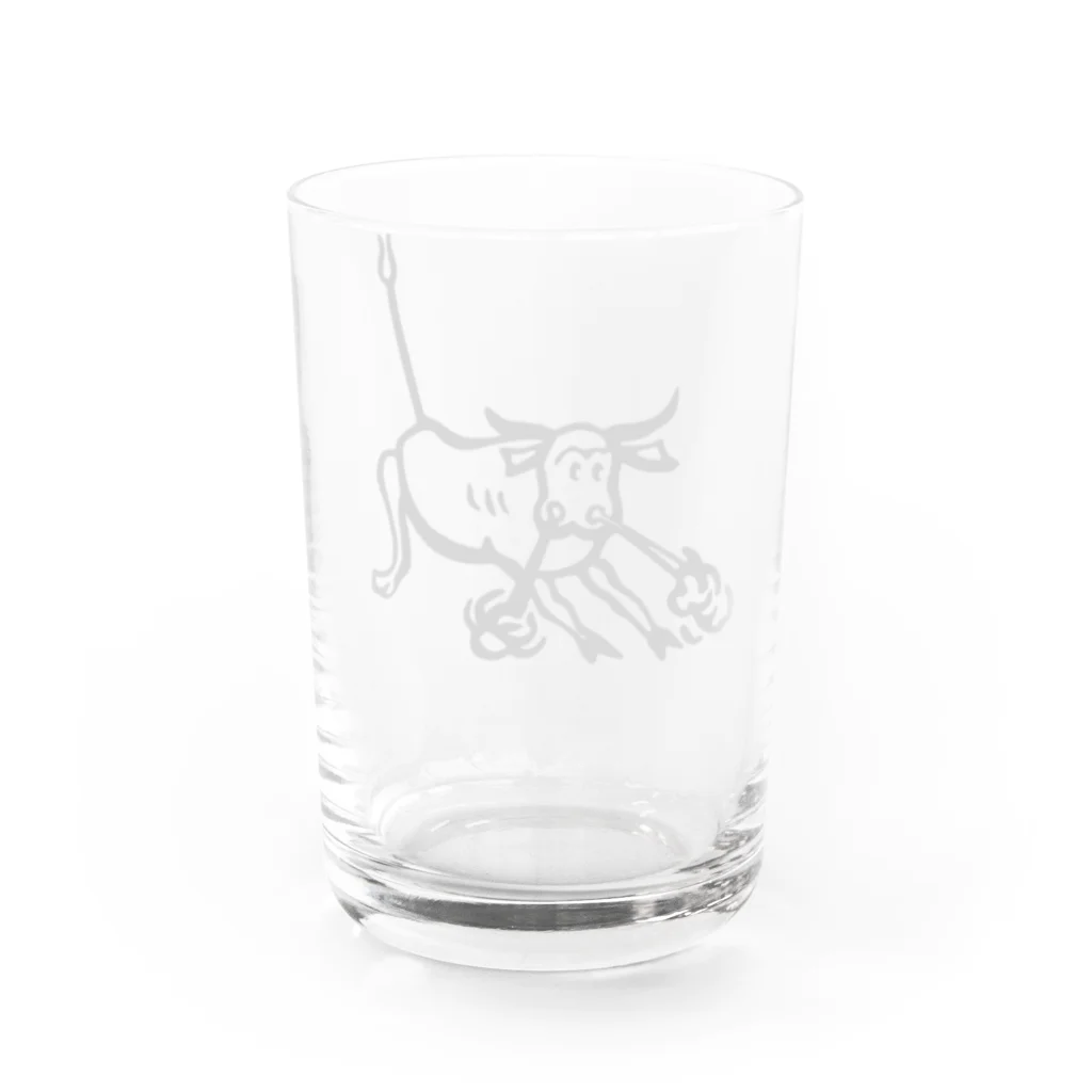 stereovisionの荒ぶる雄牛（Snorting Bull） Water Glass :back