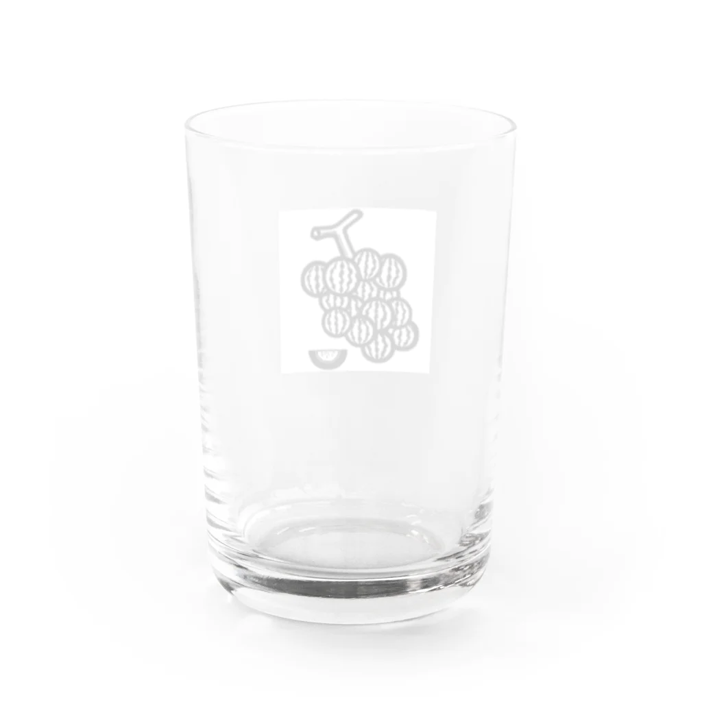 39Sのブドーターメロン(白黒) Water Glass :back