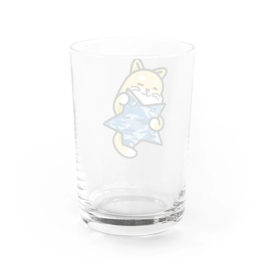 STAR CAIDOZの迷彩犬★名前はまだ無い Water Glass :back