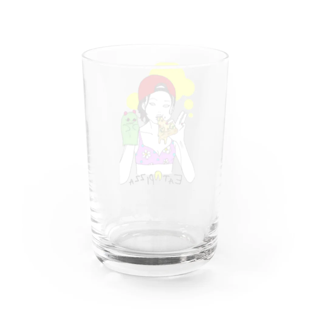 ましこ商店のイートピザ Water Glass :back