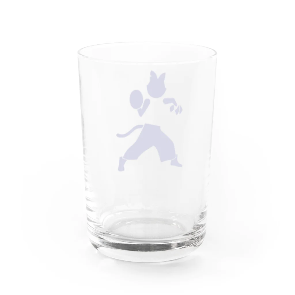 キャットＣのこうじょうけんがくのピクトグラムキャットC Water Glass :back