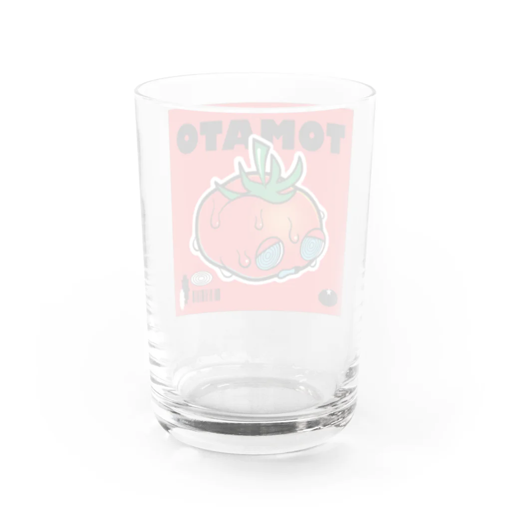 めめ郎のあせあせトマト　赤 Water Glass :back