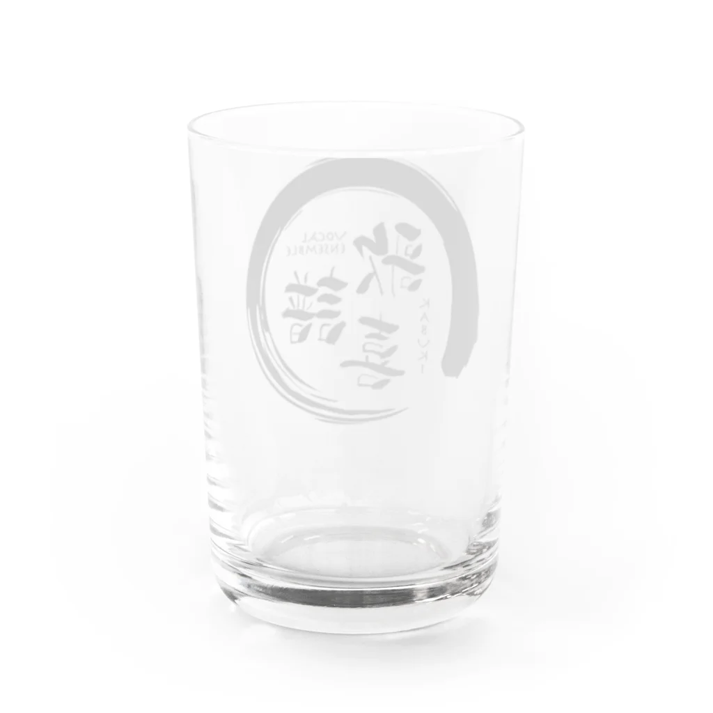 AcappelLabo オンラインショップの歌譜喜ロゴ Water Glass :back