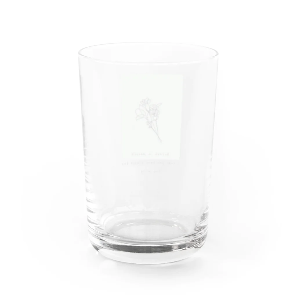 rilybiiのbouquet green Water Glass :back