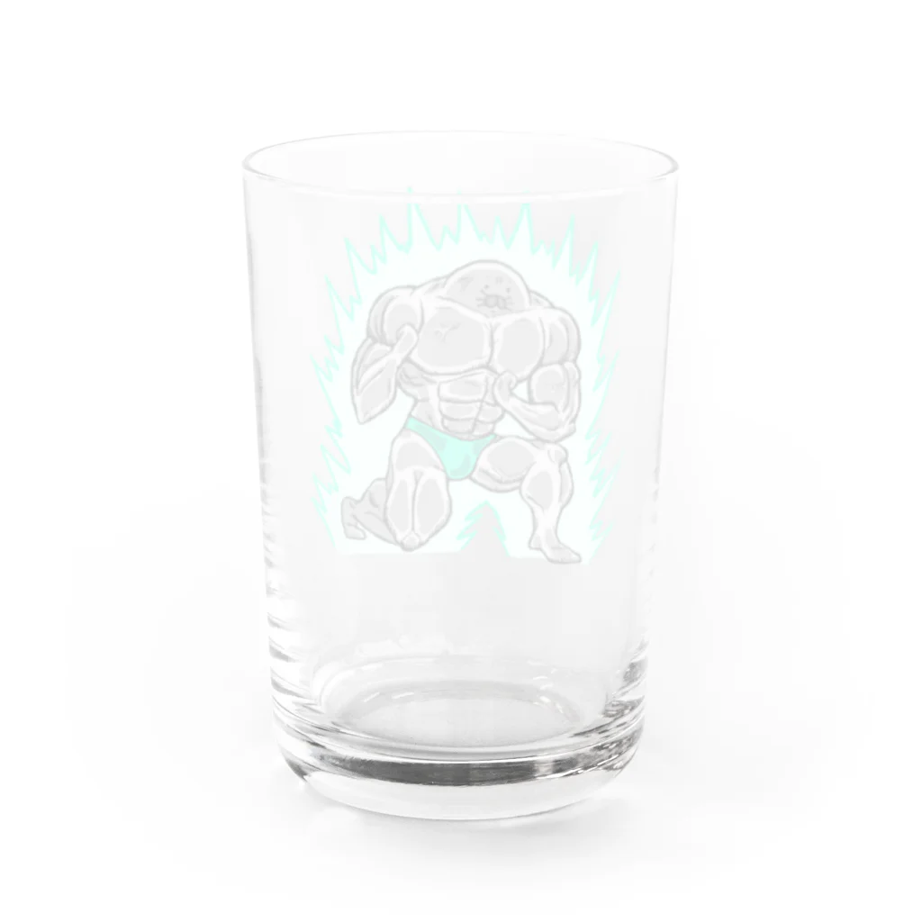 Riveredストアの足ザラシ"マッチョ" Water Glass :back