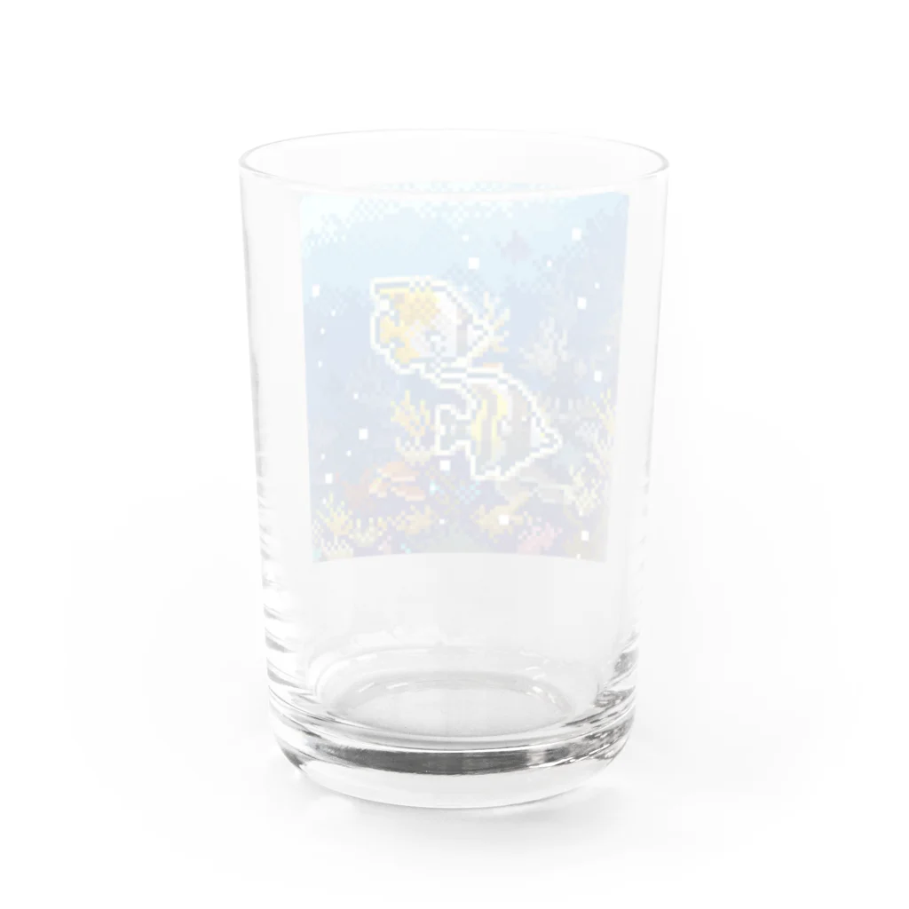 ロドリィ工房のトゲチョウチョウウオ＆ツノダシ Water Glass :back