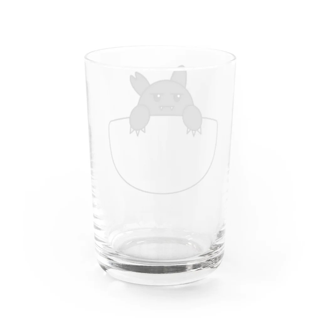 Kickassのポケットに住み着く猫です Water Glass :back