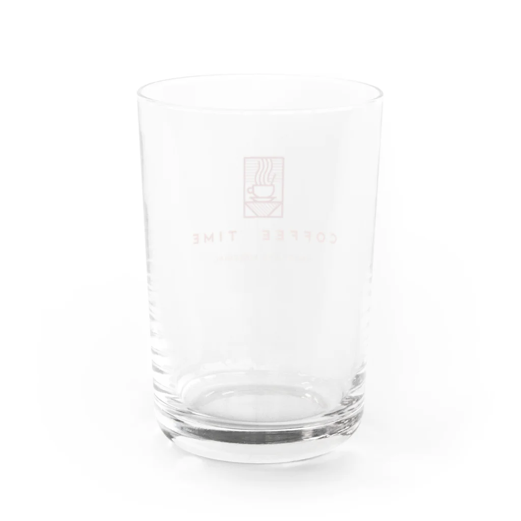 Coffee Timeのlogo glass Water Glass :back