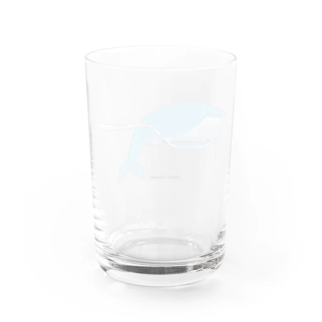 neconos Goodsのすくわれたクジラさん Water Glass :back