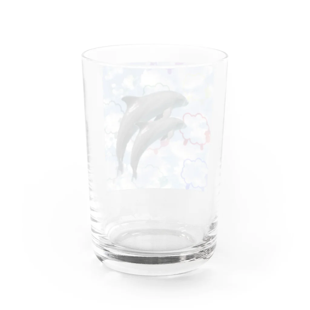 👑ＫＥＮ👑のイルカ🐬 Water Glass :back