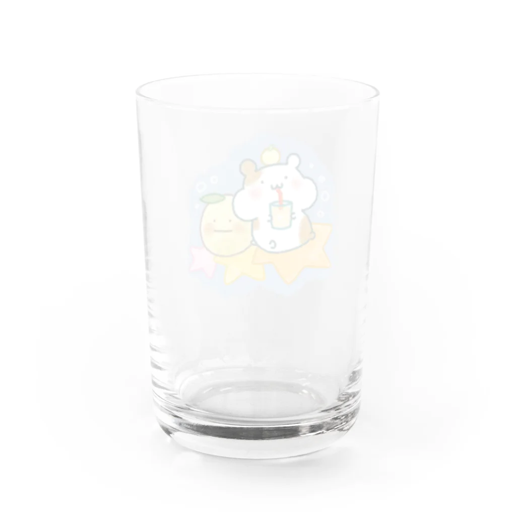 みやたに。工房のハムスターとゆずスカッシュ Water Glass :back