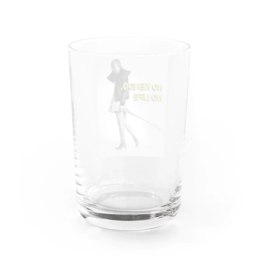 YANOのお店のNO KENDO，NO LIFE Water Glass :back