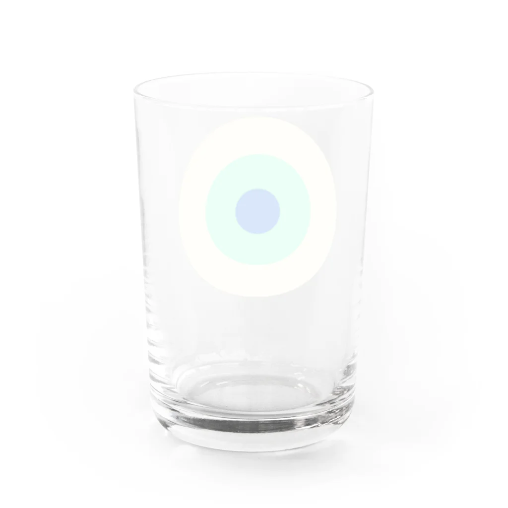 CORONET70のサークルa・クリーム・ペパーミント・青 Water Glass :back