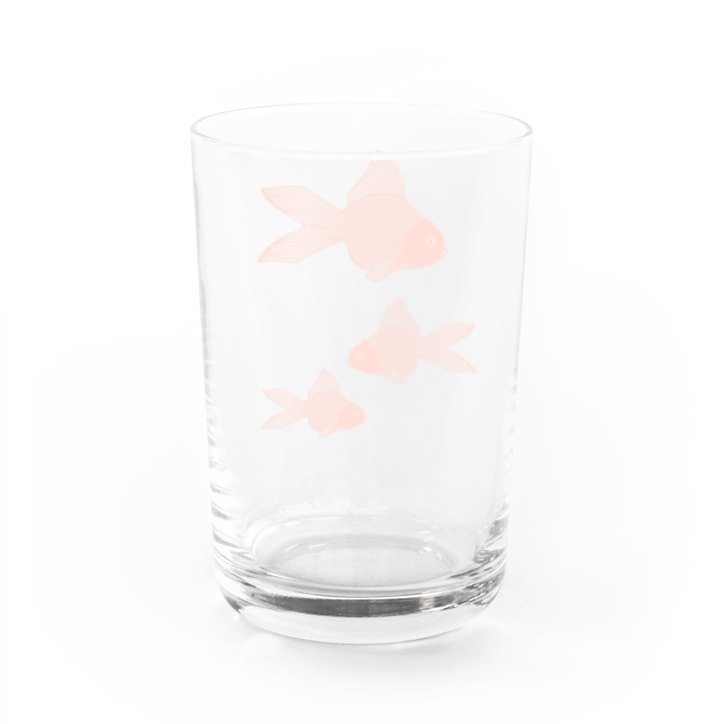 Alba spinaの金魚３匹 Water Glass :back