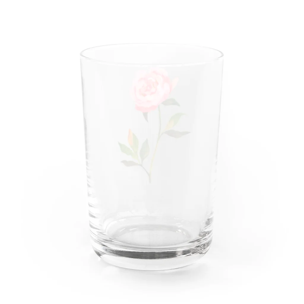 YURI MIUの芍薬 ＊ Pink Peony 02 Water Glass :back