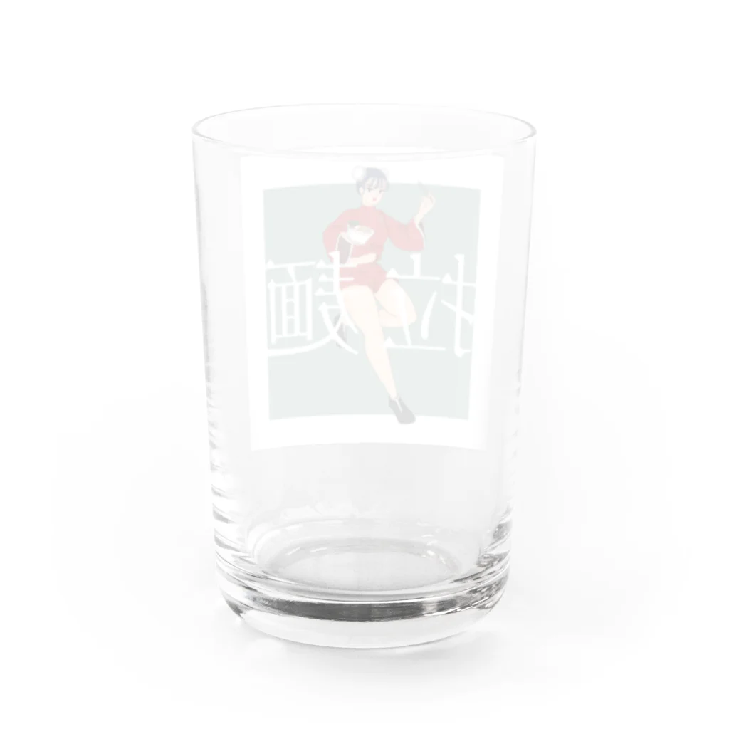 おむやきそばのラーメンが好きな女の子 Water Glass :back