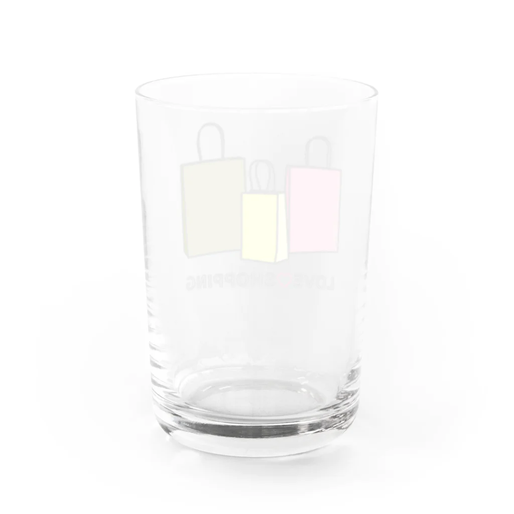 ヨープキャンが気になったの紙袋 LOVE SHOPPING Water Glass :back