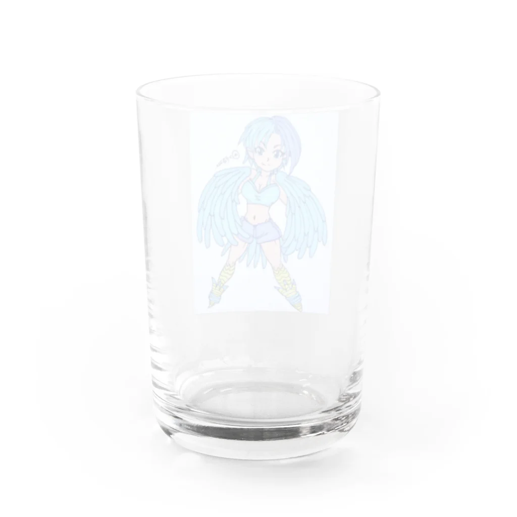 襾川いん@不退転(自由なる青:Freiheit Blau)のセイレーン壱河ちゃん Water Glass :back